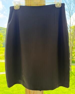 Minimalist Capsule Timeless Made in USA Cline-Kolarek Black Pencil Skirt 10